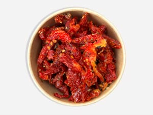 Sun-dried tomato pasta with olive oil and herbs, handmade Italian pasta at Pastasole NYC